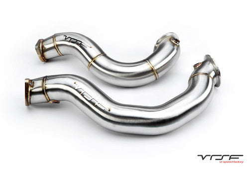 VRSF 3ƒ?ü Cast Stainless Steel Downpipes Brushed V2 N54 335i / 135i