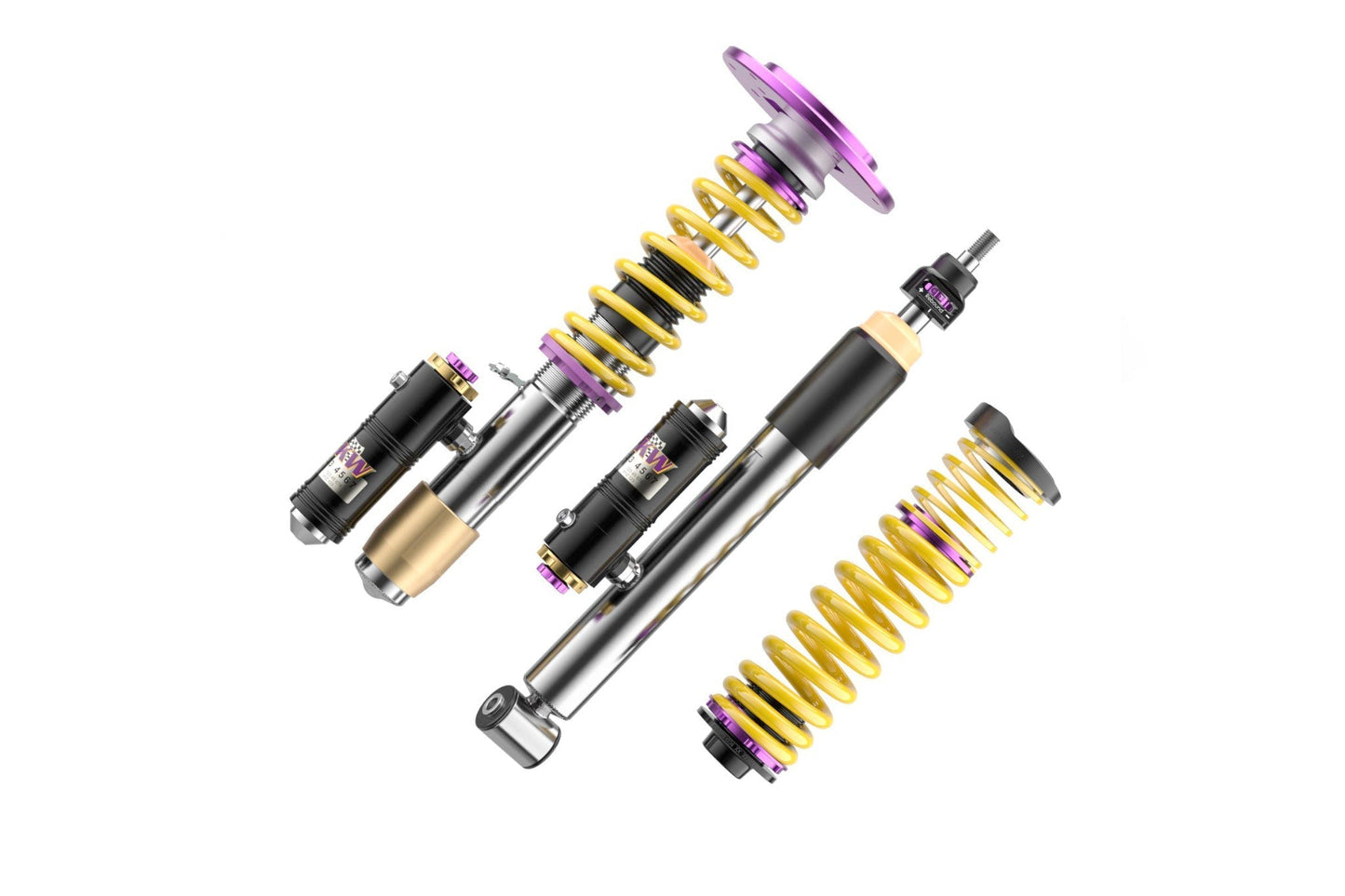 KW Suspension Variant 4 (V4) Inox-Line Coilovers for BMW 2 Series F87 M2 & M2 Competition - 3-Way Adjustable Rebound/Compression Dampers, Height-Adjustable Stainless Steel Coilover Suspension Kit