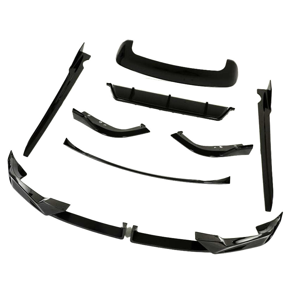 BMW X5 (G05) LCI Facelift 2023-2025 High Gloss Piano Black Complete Body Kit | OEM+ Aero/Shadowline Styling Pack: Front Lip Splitter, Side Skirt Extensions, Rear Diffuser Valance, Roof/Tailgate Spoiler