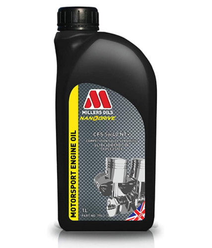 Millers Oils CFS 5W-40 NT+ Nanodrive Engine Oil 1 Litre (1L) - Full Synthetic Triple Ester Racing & Motorsport 5W40 - Track Day, Performance & Tuned Turbo Engines - Low Friction, High Temp Protection - UK
