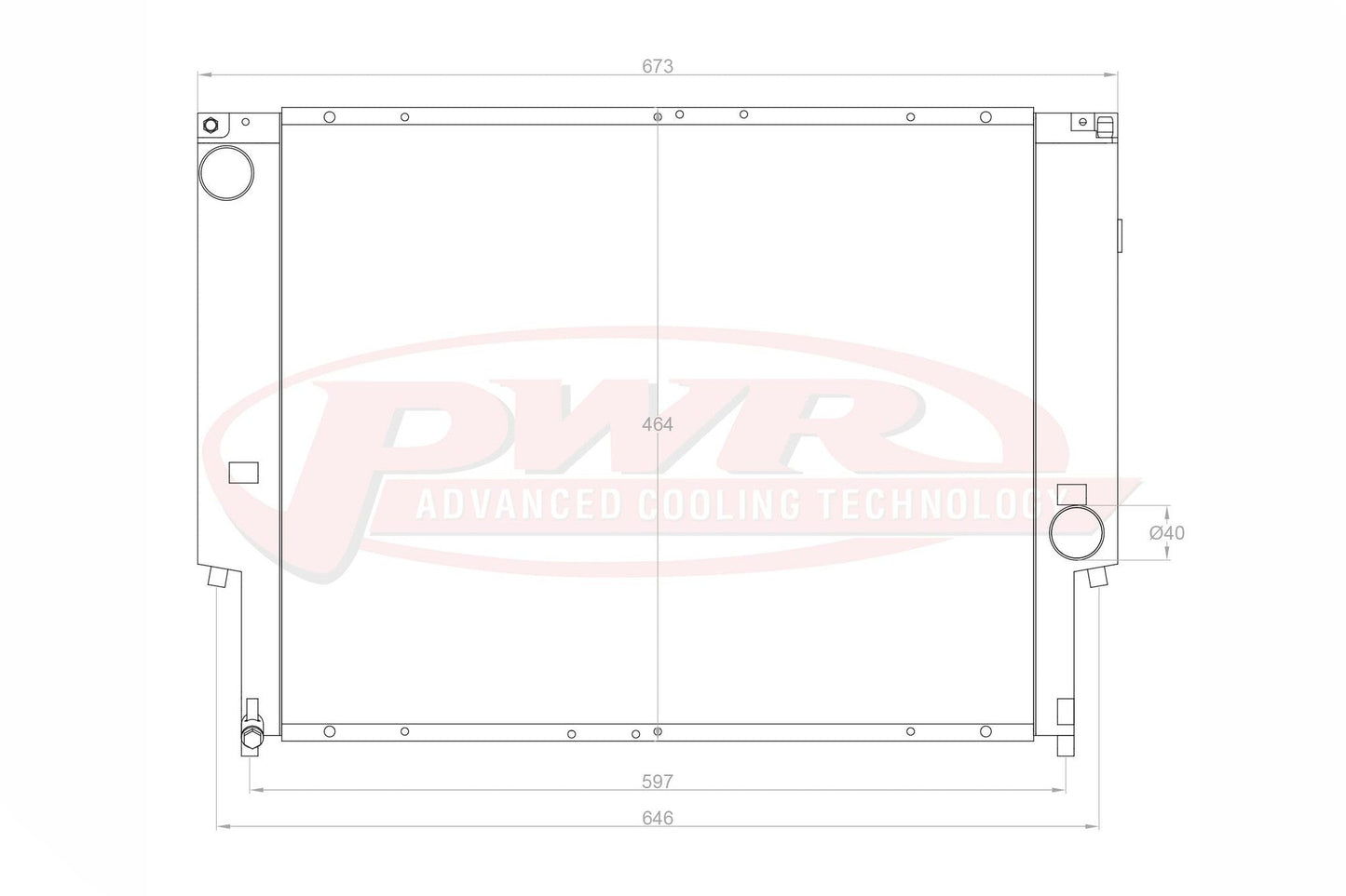 PWR 42mm Aluminium High-Performance Radiator for BMW 3 Series E36 M3 Direct-Fit OEM Replacement, Alloy Cooling Upgrade, Australian Made
