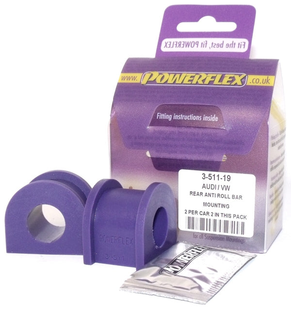 POWERFLEX - VW BEETLE & CABRIO 4MOTION (1998-2011) REAR ANTI ROLL BAR MOUNTING 19MM