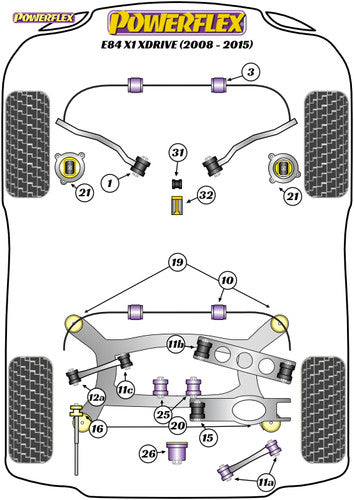 Powerflex Stainless Clutch Fork/Release Arm Pivot Pin Upgrade for BMW X1 E84 xDrive AWD Manual (2008-2015) | Heavy Duty Throwout Lever Stud | Direct Replacement Replaces 21511223328 (21 51 1 223 328) | PFF5-470