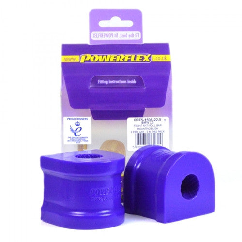 Powerflex Front Sway/Anti-Roll Bar Bushes Bushings 22.5mm for BMW X3 E83 2003-2010 | Poly Stabilizer/Stabiliser Bar ARB D-Bush/D Bush Mount Clamp Kit (Pair) | PFF5-1503-22.5 | Replaces OE 31303404065