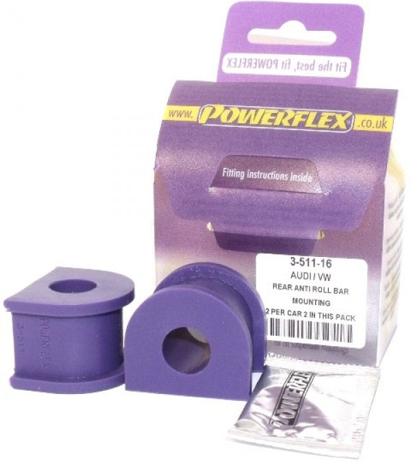 POWERFLEX - VW BEETLE & CABRIO 4MOTION (1998-2011) REAR ANTI ROLL BAR MOUNT 16MM