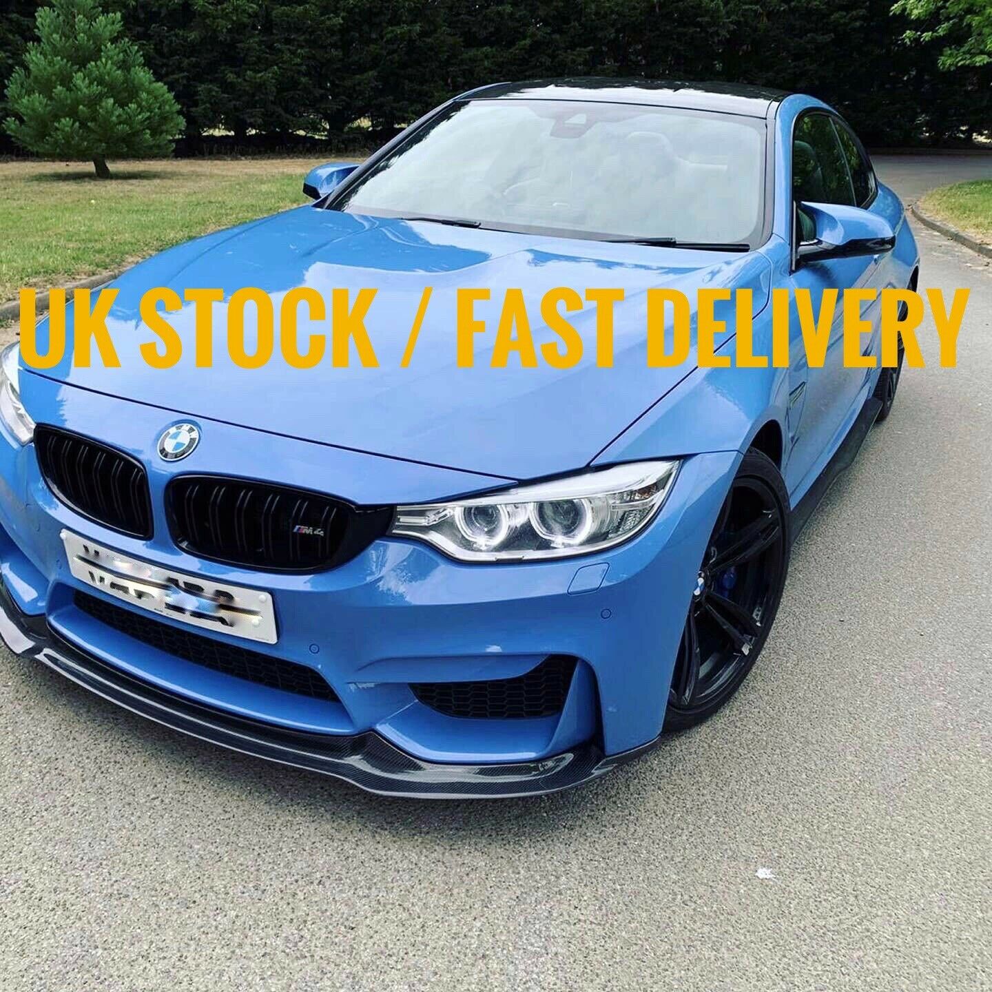 BMW M3 M4 F80 F82 F83 F8X VRS V Style Vorsteiner Style Real Carbon Fibre Front Splitter / Front Lip / Chin Spoiler - Carbon Fiber Bumper Lip, Front Valance Extension | UK Stock, Free 2-Day Delivery