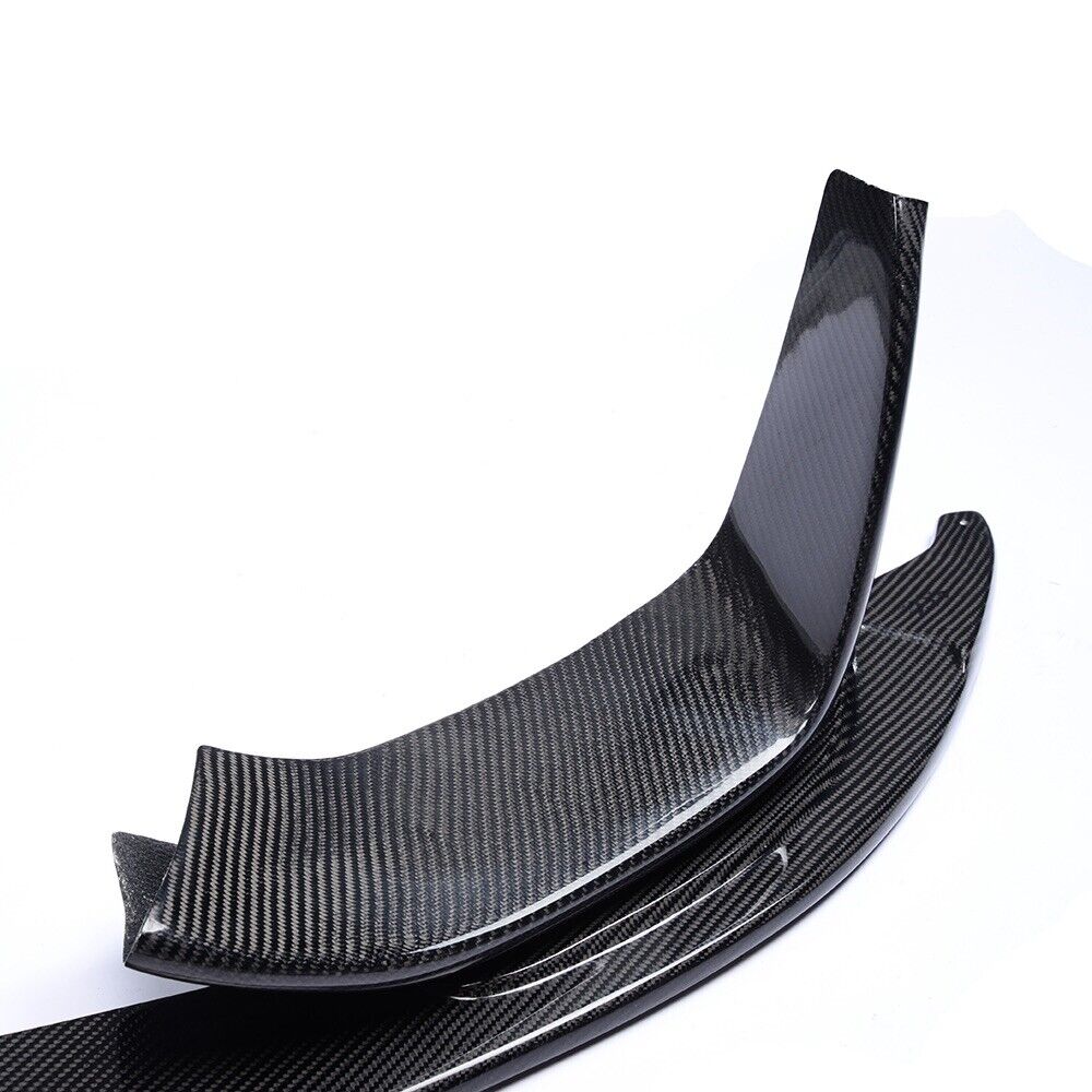 BMW M3 F80 / M4 F82 F83 Carbon Fibre (Carbon Fiber) Front Splitter & Lip Kit - M Performance Style 3-Piece Chin Spoiler, End Blades/Aprons | Front Bumper Lip/Valance | OEM+ Fit | F8X | UK Stock, Free 2-Day Shipping | Front Skirt/Extension