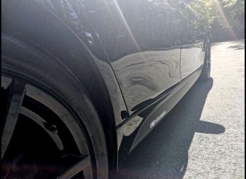 Gloss Black Side Skirt & Rocker Panel Decals for BMW 1 Series F20 F21 (1er) Hatchback - M Performance Style Sill/Lower Door Stripe Vinyl Overlay Graphics Sticker Set (Pair, Pre-Cut)