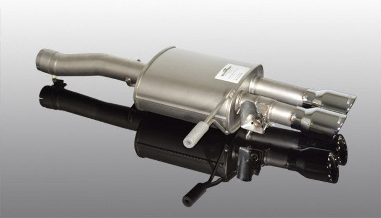 Genuine AC Schnitzer 90mm Chrome Exhaust Tips | Tailpipe Trims/Finishers/Sleeves for MINI F54 F55 F56 F57 Hatch, Clubman, Convertible (Cooper S, SD, JCW) - Pair | Muffler End Pipes Upgrade | 1814256310