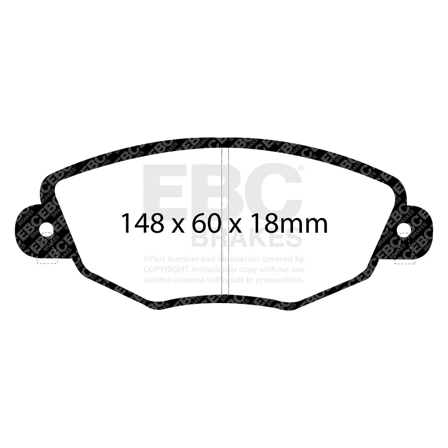EBC Greenstuff 2000 Series Sport front brake pads: Ford Mondeo DP21322