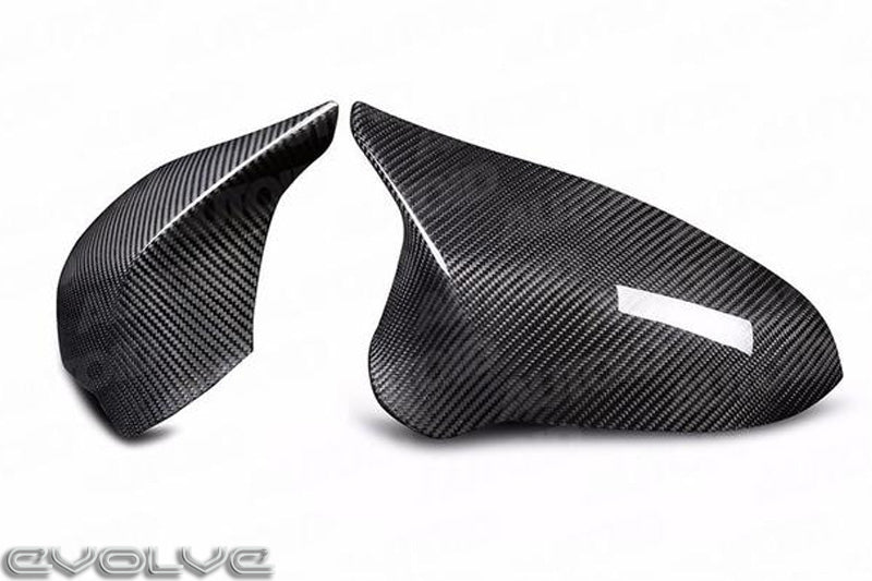 TRE Pre-Preg Dry Carbon Fibre Wing Mirror Covers (2x2 Twill) | OEM Replacement Mirror Caps for BMW M2 Competition F87 2018-2021, M3 F80 2014-2019, M4 F82/F83 2015-2020