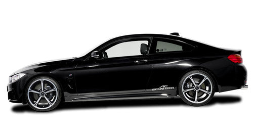 AC Schnitzer Type IV (Type 4) 20 Inch Alloy Wheels for BMW 4 Series F32/F33 Coupe & Convertible - Black Polished Two Tone Diamond Cut - 20x9J Square Set of 4 Rims - RWD Only (Not xDrive) - BMW F32 F33 Aftermarket Alloys UK