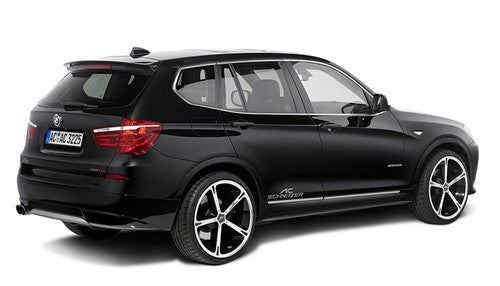 AC Schnitzer Type IV (Type 4) Two-Tone (Bi-Colour) Black Polished 20" Alloy Wheels for BMW X3 F25 2010-2017 - Rim Set 20x9 / 20x10 - Square or Staggered - Gloss Black Machined Face - Aftermarket OEM+ Upgrade - TPMS/RDC Ready