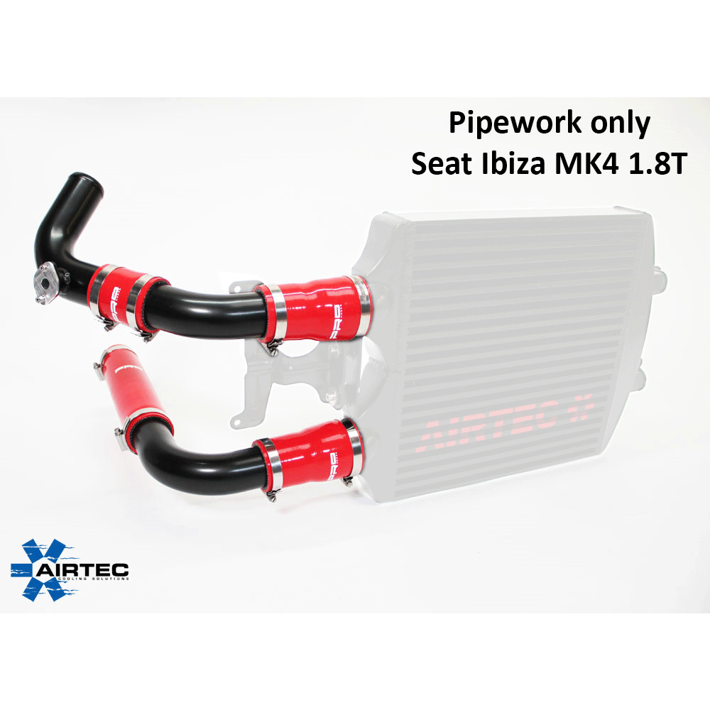 AIRTEC FMIC Pipework Only - VAG 1.8T Boost/Charge Pipes & Silicone Hose Kit for VW Polo GTI 1.8T 20VT (9N3) and SEAT Ibiza Mk4 6L 1.8T/Cupra - Aluminium Hard Pipe Upgrade - Front Mount Piping (No Core)