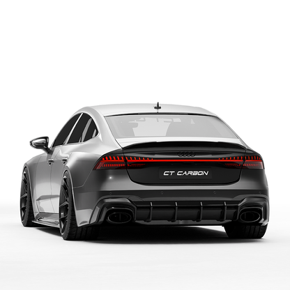 Audi RS7 C8 Sportback 2021-2025 Dry Carbon Fibre/Carbon Fiber Boot Lip Spoiler (Trunk/Decklid/Tailgate Wing) OEM+ Prepreg Rear Lip by CT Carbon | CT Design