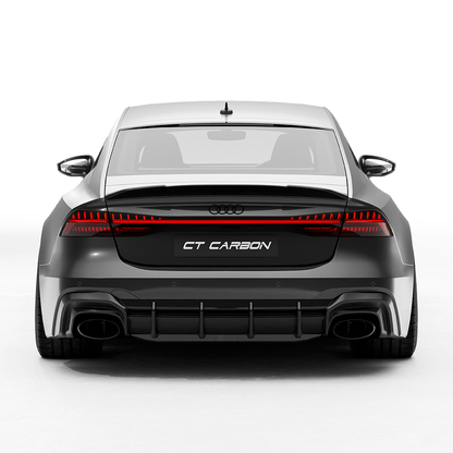 Audi RS7 (RS 7) C8 Sportback Pre-Preg Carbon Fibre Rear Lip Spoiler/Wing by CT Carbon – Tailgate Boot Lid Lip, Ducktail, Decklid Hatch Spoiler (2021+)
