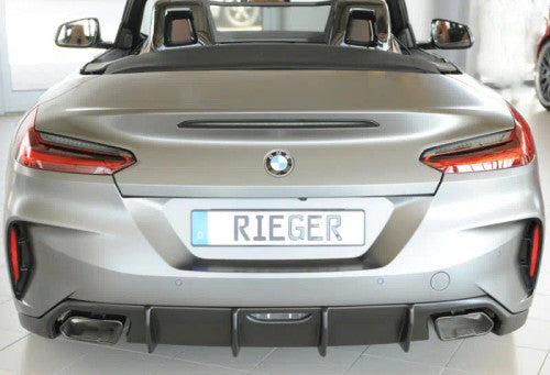BMW Z4 G29/G4Z (2019+) Rear Diffuser/Valance/Bumper Insert - Gloss Black ABS Rear Lip/Apron Splitter Trim/Panel - Rieger Tuning Body Kit Upgrade