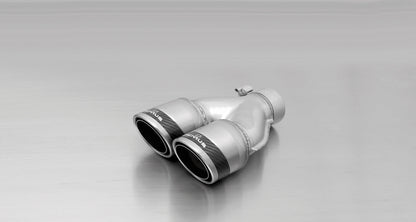 Remus Axle-Back Rear Silencer / Back Box Sports Exhaust for Audi A3 8L MK1 1.8T 132kW (180bhp) 1996-2003 - Left Exit, Twin 84mm Tailpipes - Stainless Steel, EEC/TUV E-Marked Road Legal