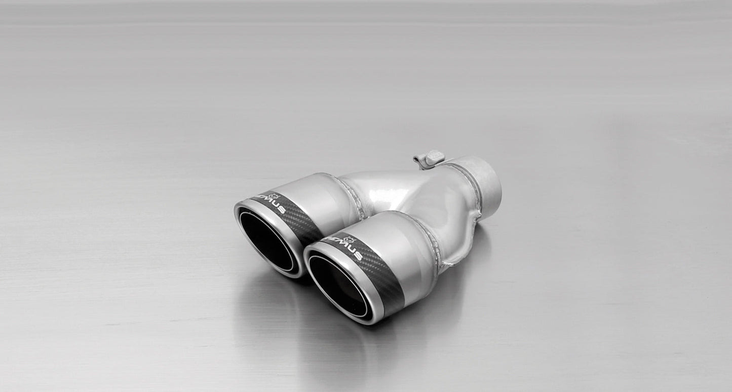 Remus Rear Silencer Back Box Left Exit, Twin 84mm Tailpipes - Audi A3 8P 1.9 TDI 77 kW (2003-2012) | Stainless Steel, ECE Approved