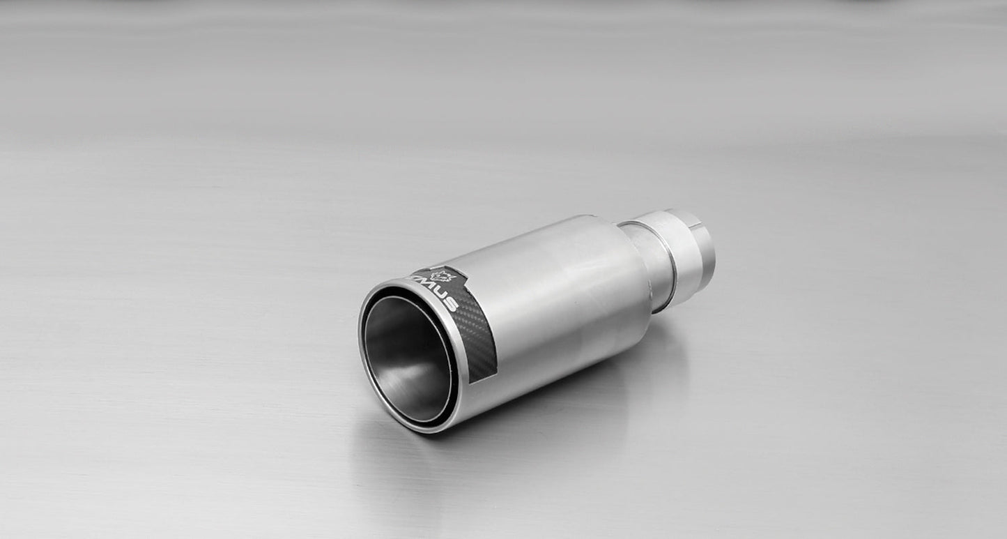 Remus Axle-Back Sports Exhaust Rear Silencer Back Box Muffler for Audi A3 8P MK2 2.0 TFSI 2.0T (98/147 kW) 2003-2012 – Left Single Exit 1x 98mm Tip (Carbon or Black Chrome) – Stainless Steel – EC/ECE Approved