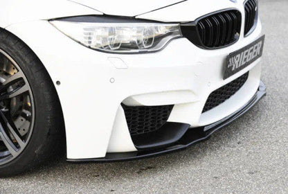 Rieger Tuning Lower Front Lip Spoiler/Splitter for BMW M3 M4 (F80 F82 F83/F8X, 2014-2020) - Gloss Black or Paintable ABS - Chin Spoiler/Bumper Lip/Front Apron - OEM Fit for Standard Bumper