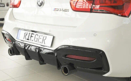 Rieger Rear Bumper Diffuser Gloss Black - M135i/M140i (F20/F21)