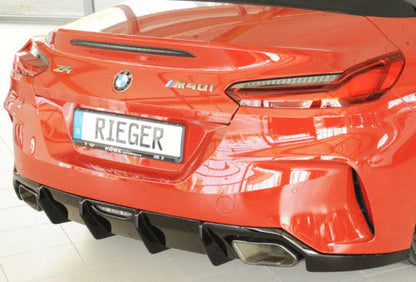 BMW Z4 G29/G4Z (2019+) Rear Diffuser/Valance/Bumper Insert - Gloss Black ABS Rear Lip/Apron Splitter Trim/Panel - Rieger Tuning Body Kit Upgrade