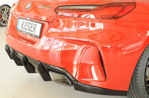 BMW Z4 G29/G4Z (2019+) Rear Diffuser/Valance/Bumper Insert - Gloss Black ABS Rear Lip/Apron Splitter Trim/Panel - Rieger Tuning Body Kit Upgrade