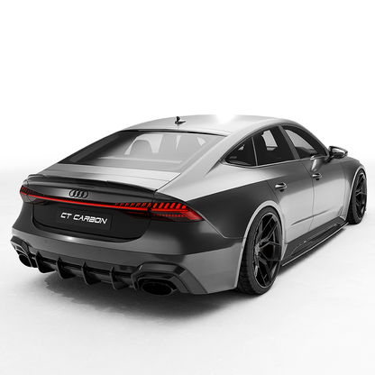 Audi RS7 C8 Sportback 2021-2025 Dry Carbon Fibre/Carbon Fiber Boot Lip Spoiler (Trunk/Decklid/Tailgate Wing) OEM+ Prepreg Rear Lip by CT Carbon | CT Design