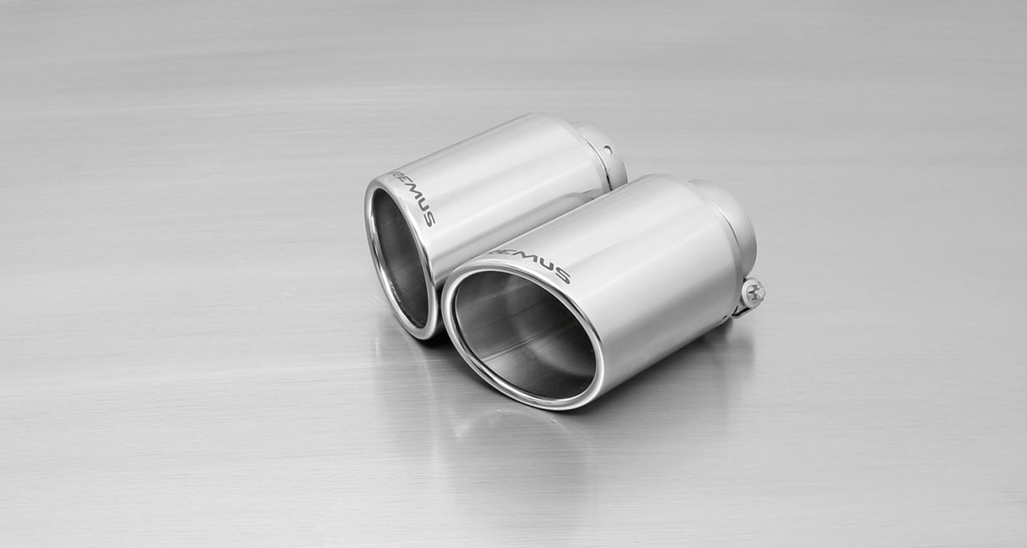 Remus Axle-Back Rear Silencer/Back Box Mufflers, Twin 102mm (2x102) Tips, Stainless Steel | Audi A5 3.2 FSI V6 Quattro 8T/B8 Coupe 2007-on (CALA) | Performance Sports Exhaust, EC/ECE Approved, Non-GPF/PPF