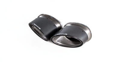 Remus Resonated Cat-Back Exhaust System for Audi RS3 2.5 TFSI (8V/8VS Saloon/Sedan) 2019+ | Stainless Steel | Carbon Oval 175x108mm Tips (Titanium Internals) | EEC Approved | No GPF | Handmade in Austria