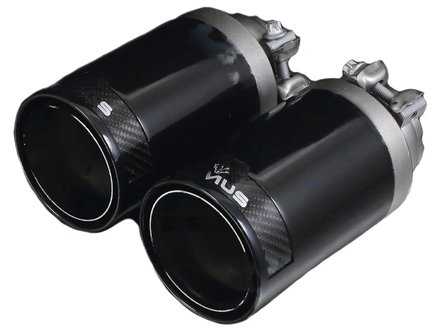 Remus Street Race 98mm Black Chrome Exhaust Tips Pair w/ Carbon Insert – Tailpipe Finishers/Trims 0026 98CB for BMW M240i F22/F23, 645Ci/650Ci E63/E64; Mini F54/F60 Cooper S & JCW Clubman/Countryman; Audi A4/A5 B8 3.2 Quattro