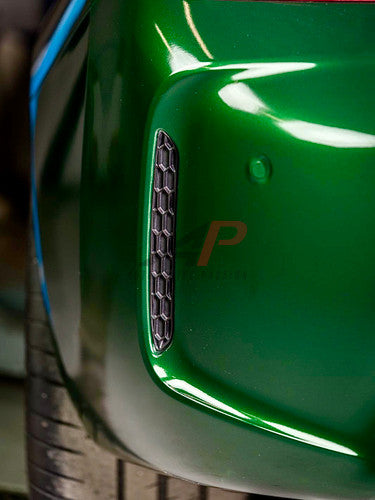 AP Design Honeycomb Rear Bumper Reflector Delete Covers for BMW M2 F87 & M2 Competition - Matte Black Insert Blanks Pair