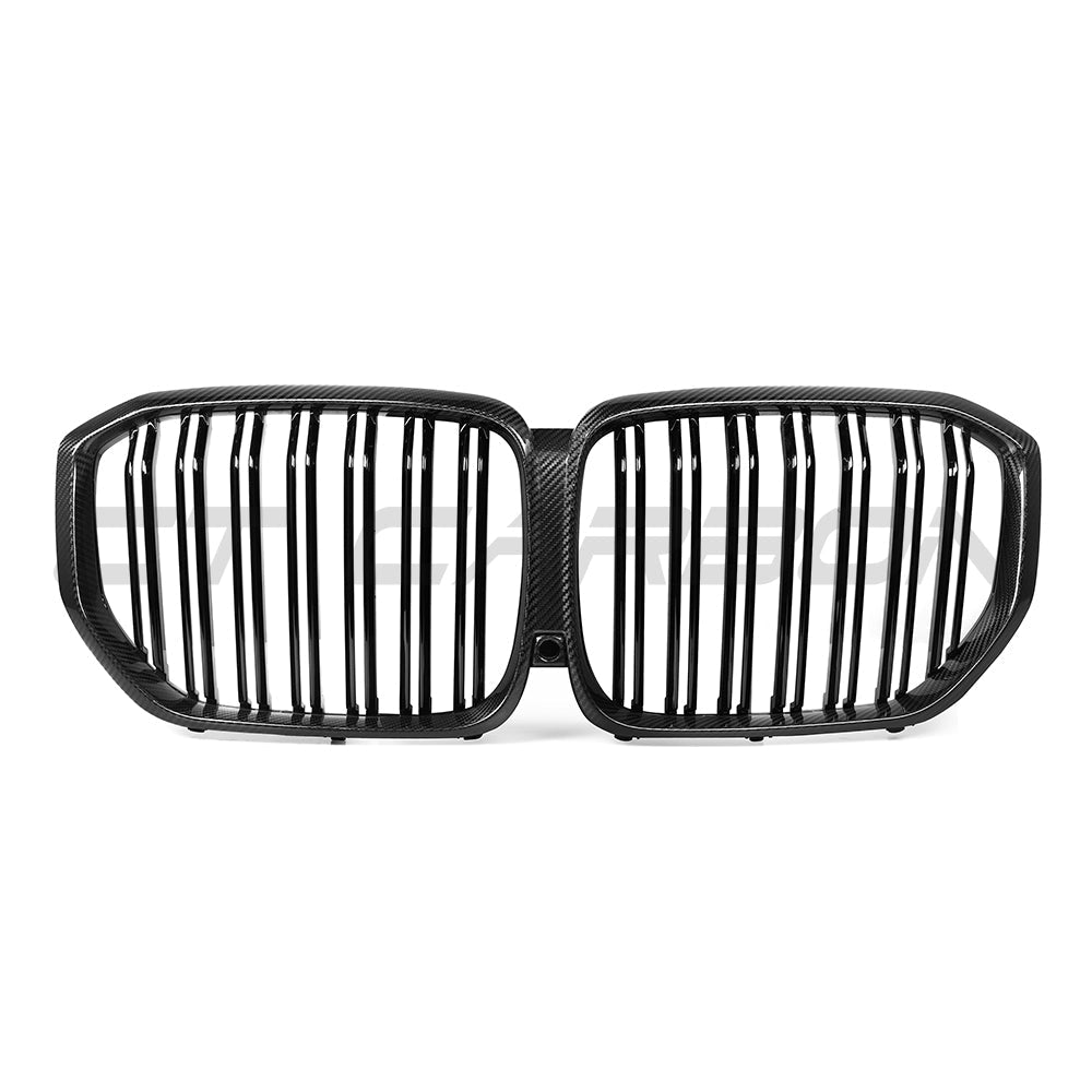 BMW X5 G05 & X5M F95 2019–2022 Pre-LCI (Pre-Facelift) Carbon Fibre/Fiber Kidney Grilles – Gloss Carbon Front Grill/Grille Replacement Radiator Nose Trim by CT Carbon