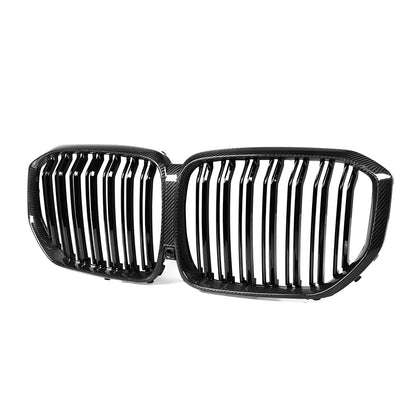 BMW X5 G05 & X5M F95 2019–2022 Pre-LCI (Pre-Facelift) Carbon Fibre/Fiber Kidney Grilles – Gloss Carbon Front Grill/Grille Replacement Radiator Nose Trim by CT Carbon
