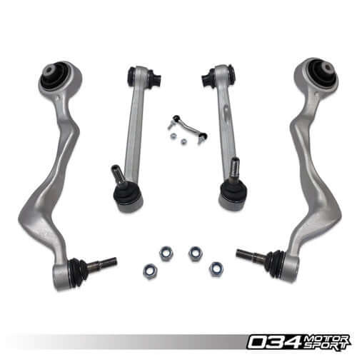 034Motorsport Density Line Front Lower Control Arm / Wishbone Kit for BMW 3 Series E90 E91 E92 E93 (E9X) - M3-Style Camber Arms, Heavy-Duty Ball Joints & 65A Bushings - Direct-Fit Fast Road Track Suspension Upgrade