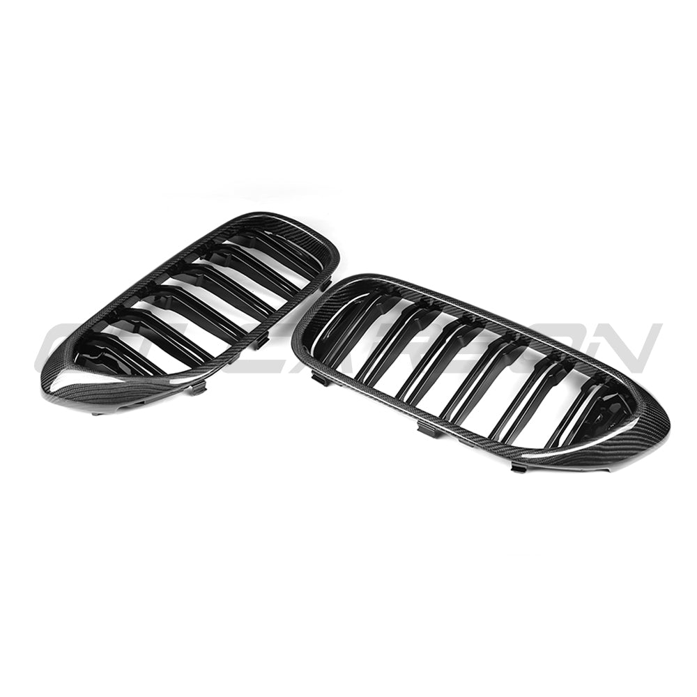BMW F90 M5 & G30/G31 5 Series 2017-2020 Pre-LCI/Pre-Facelift Carbon Fibre/Fiber Kidney Grille Set – Front Grill Radiator Grille Upgrade, M Performance Style, Aftermarket Replacement | CT Carbon