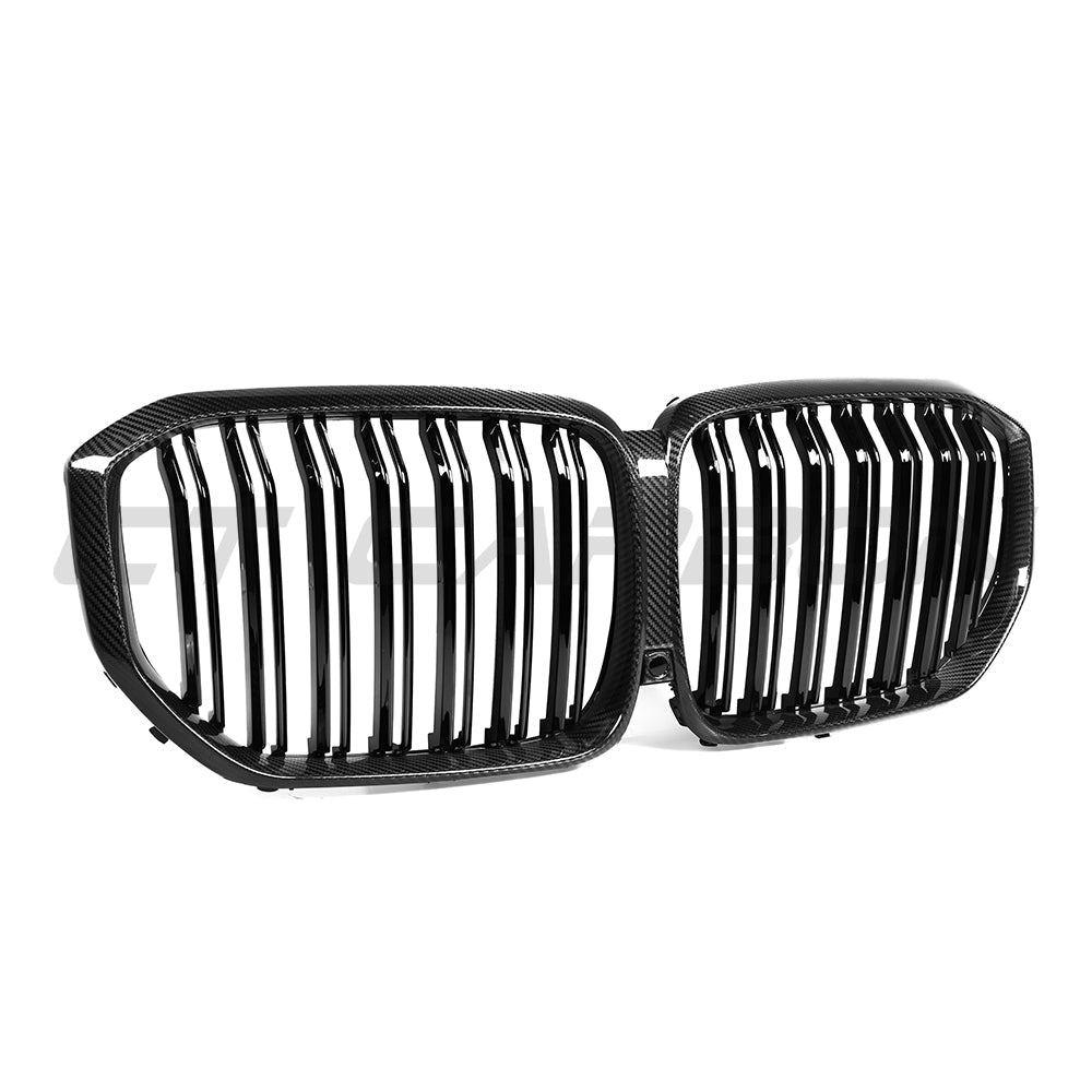 BMW X5 G05 & X5M F95 2019–2022 Pre-LCI (Pre-Facelift) Carbon Fibre/Fiber Kidney Grilles – Gloss Carbon Front Grill/Grille Replacement Radiator Nose Trim by CT Carbon