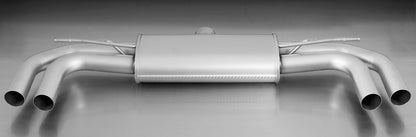 Remus Non-Resonated Performance Cat-Back Exhaust for Audi A3 8V Hatchback 1.4 TFSI 90 kW 2012+ CMBA - Quad 84 mm Angled Rolled-Edge Chrome Tips - L/R Exit, Stainless Steel