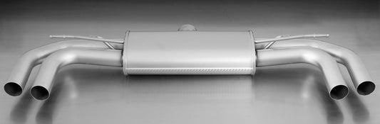 Remus Rear Silencer L/R Quad 84mm Tailpipes for Audi A3 1.4 TFSI 8V Hatchback 2012+ | Stainless Steel Performance Exhaust Back Box | EEC Approved