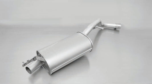Remus Rear Silencer Back Box/Muffler Left Exit for Audi A3 8L 1.9 TDI 66kW (1996-2003) - Twin 84mm Tailpipes - Stainless Steel - EEC Approved