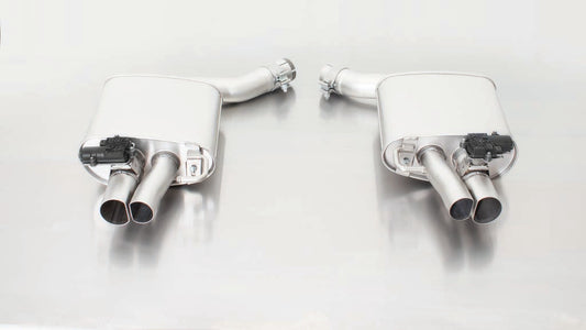 Remus Valved Rear Mufflers/Back Boxes L/R | Axle-Back Exhaust for Audi RS6 C7 Avant 4.0 TFSI V8 | Plug & Play OE Valve Control | Uses OEM Tailpipes | Stainless Steel | ECE/E-Mark Approved | Non-GPF/OPF | RS6 Estate Sports Exhaust Upgrade