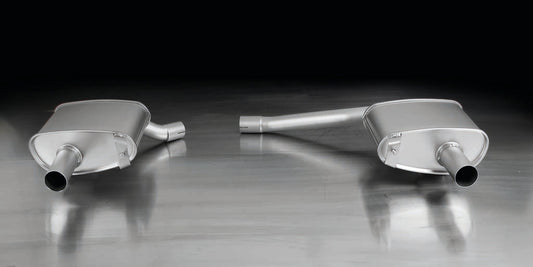 Remus Axle-Back Rear Silencer Back Box Muffler for Audi A5 Cabriolet/Convertible 2.0 TFSI (B8 8F, 2007+) CDNB CDNC | Twin 98mm Dual Exit Tips (Carbon or Black Chrome) | Stainless Steel Performance Sports Exhaust | ECE Approved | Non-GPF/OPF