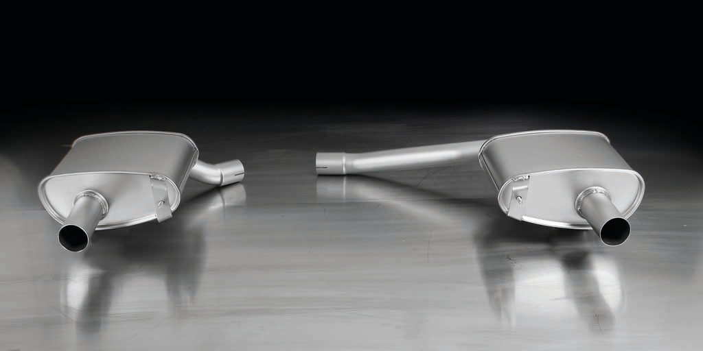 REMUS Axle Back Rear Sports Mufflers, Twin 102mm Tips, Stainless, ECE/EEC Approved, Non-GPF/OPF | Audi A4 B8 8K 1.8 TFSI 1.8T Saloon 2008+ (CABB/CDHA) | Left & Right Back Boxes | Performance Twin Exit Exhaust