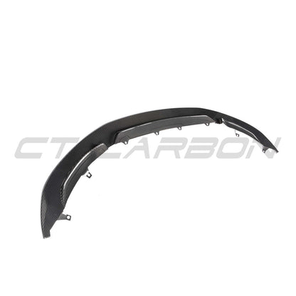 BMW M3/M4 F80 F82 F83 (F8X) GT Style Pre-Preg Dry Carbon Fibre Front Lip Spoiler/Splitter by CT Carbon - Carbon Front Bumper Lip, Aero Lip - Fits 2014-2020 M3 F80, M4 F82 Coupe & F83 Convertible - M Performance Style