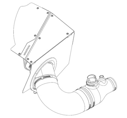 RamAir Performance Induction Kit - Intake Kit with Carbon Fibre Lid for BMW G Series 2.0 B48
