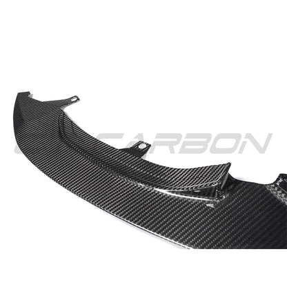 BMW M3 M4 F80 F82 F83 2014-2020 Pre-Preg Carbon Fibre Front Splitter – GT Style Front Lip Spoiler, Gloss Carbon Aero Chin/Bumper Lip, OEM+ Fitment (Saloon, Coupe, Convertible)