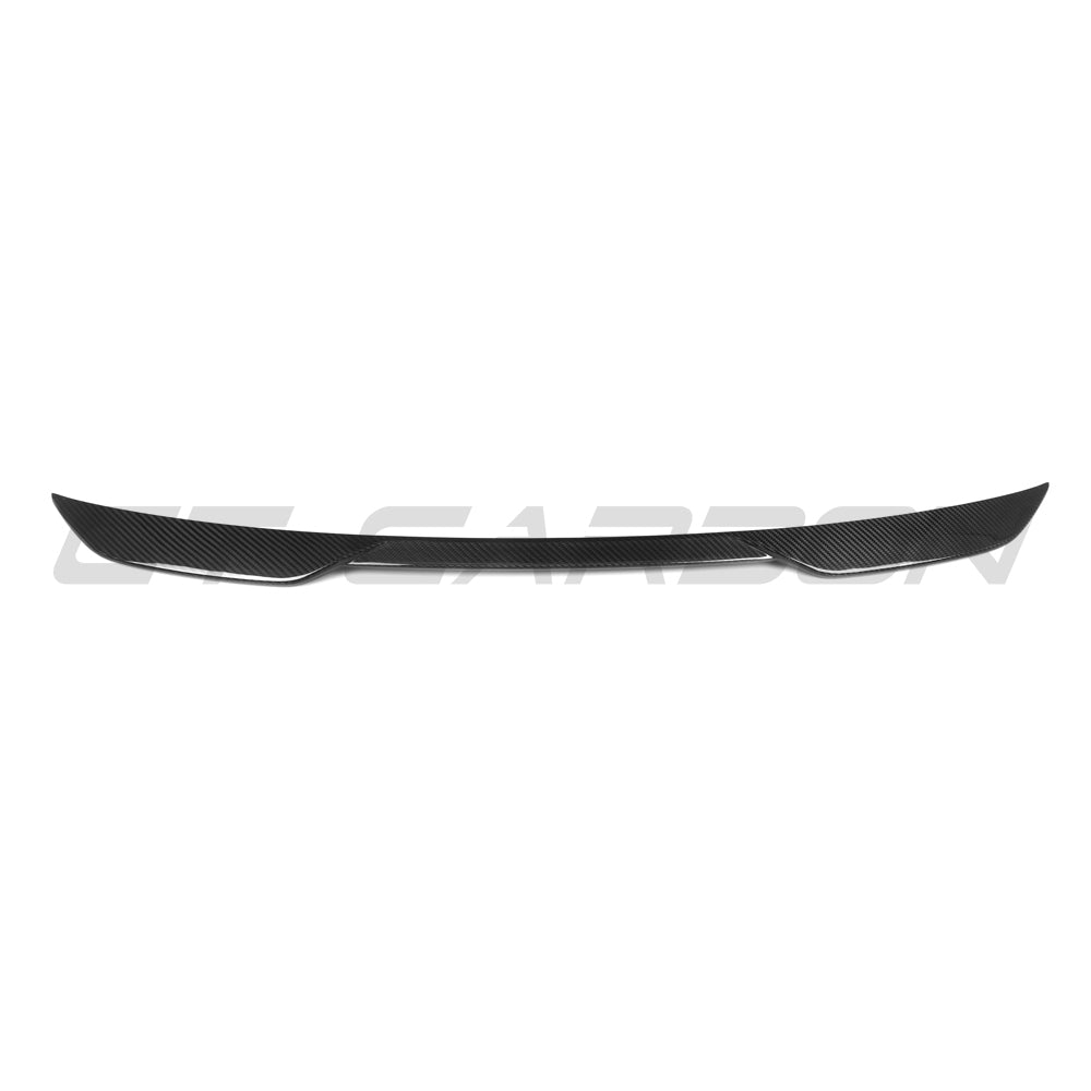 BMW G82 M4 / G22 4 Series Coupe Carbon Fibre Boot Lip Spoiler – DA Style Ducktail Gloss Carbon Rear Trunk Lip Wing | Pre-Preg CFRP 2x2 Twill | Fits 2020+ G22, 2021+ M4 Competition xDrive | CT Carbon OEM+ Fitment