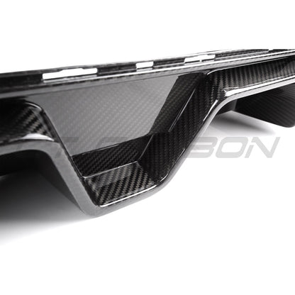 BMW F90 M5 2017-2024 CS Style Rear Diffuser / Rear Valance / Lower Bumper Insert – Pre-Preg Dry Carbon Fibre (Carbon Fiber) – Fits Pre-LCI & LCI, Standard & Competition – Performance Rear Splitter Upgrade