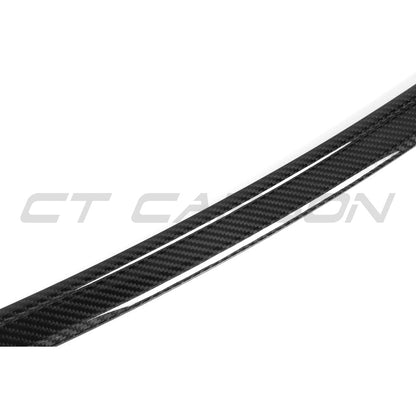 BMW G82 M4 / G22 4 Series Coupe Carbon Fibre Boot Lip Spoiler – DA Style Ducktail Gloss Carbon Rear Trunk Lip Wing | Pre-Preg CFRP 2x2 Twill | Fits 2020+ G22, 2021+ M4 Competition xDrive | CT Carbon OEM+ Fitment